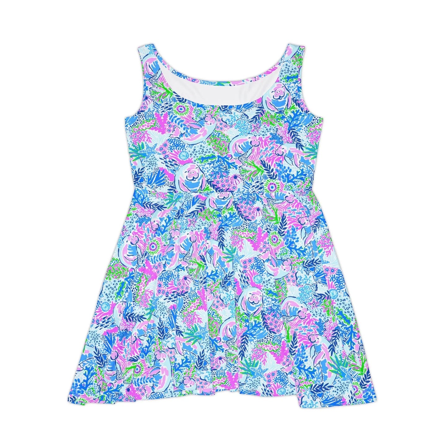 Manatee Paradise Skater Dress - XS - All Over Prints