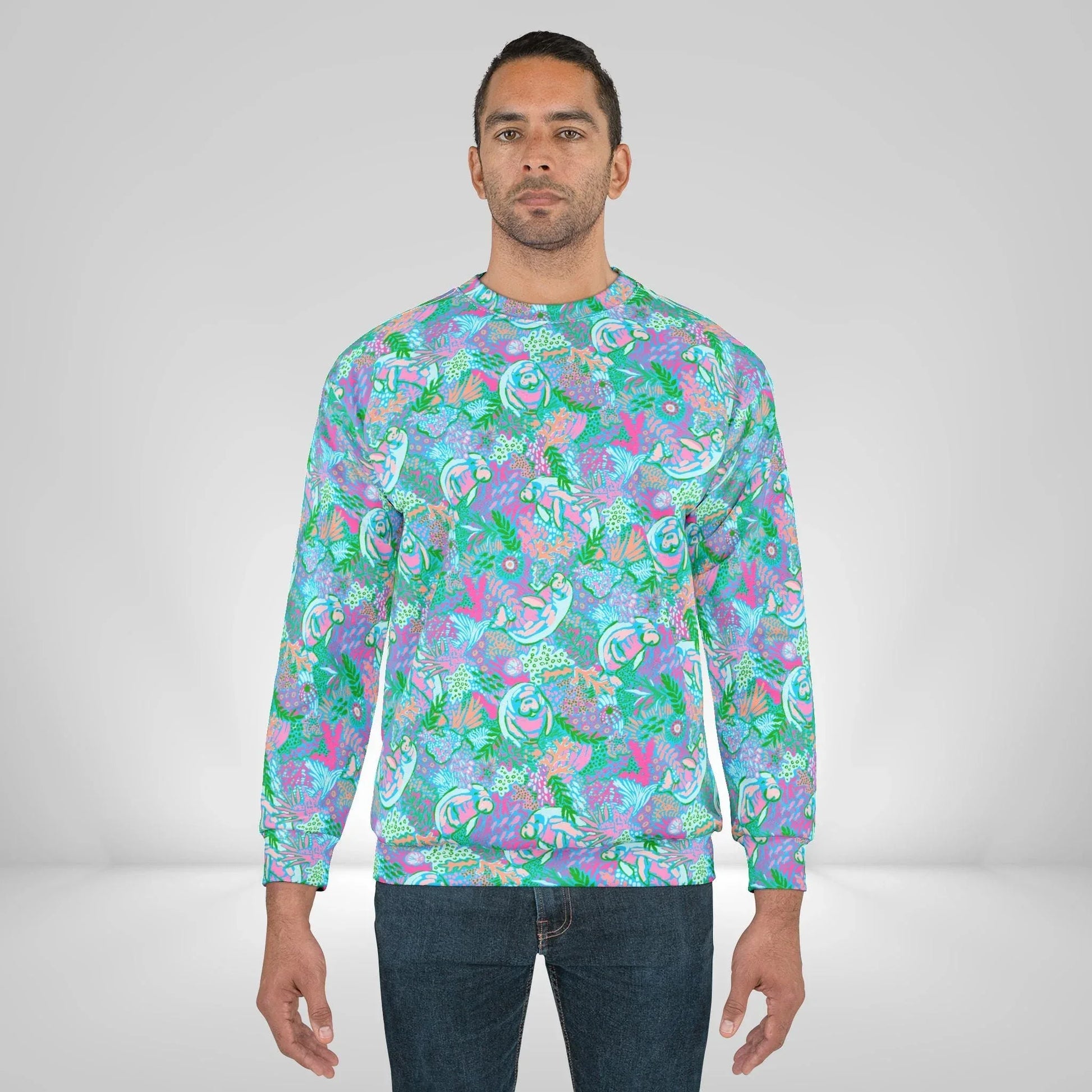 Manatee Paradise Sweatshirt - All Over Prints