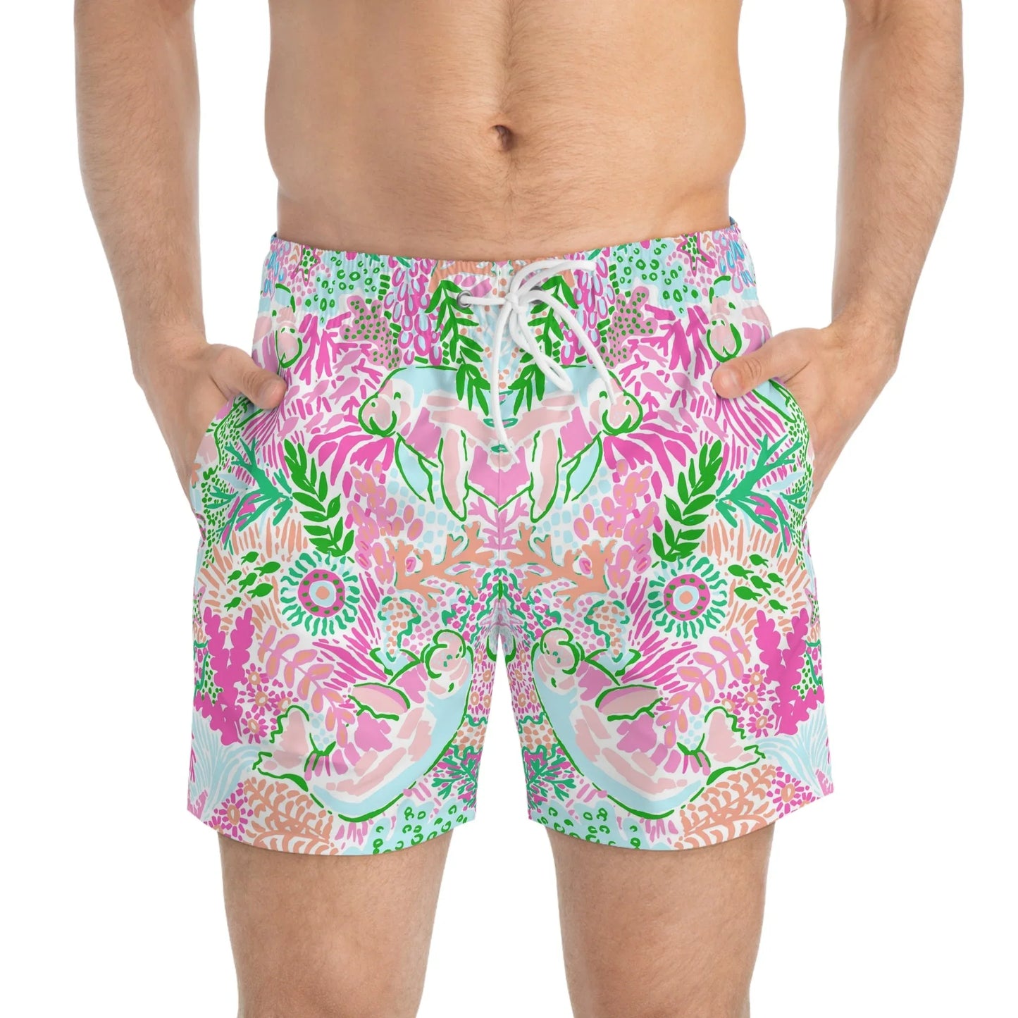 Manatee Paradise Swim Trunks - All Over Prints