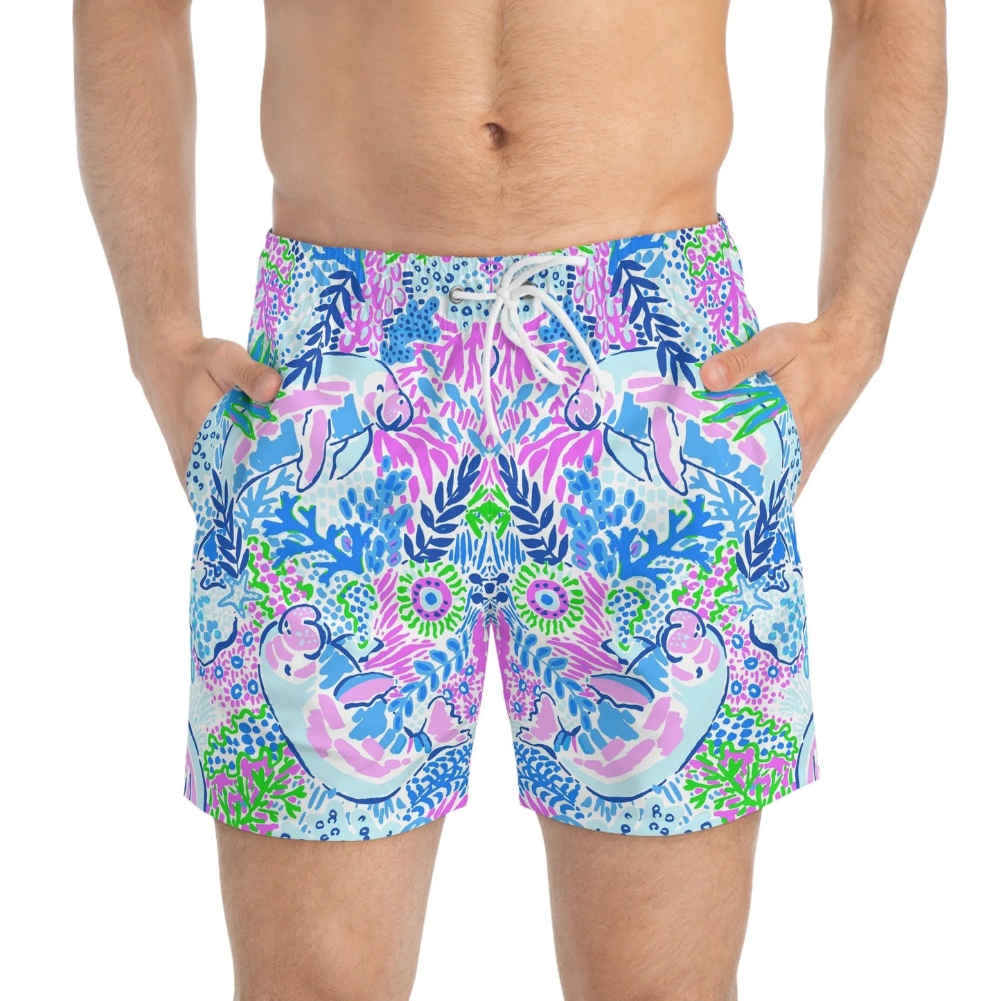 Manatee Paradise Swim Trunks - All Over Prints