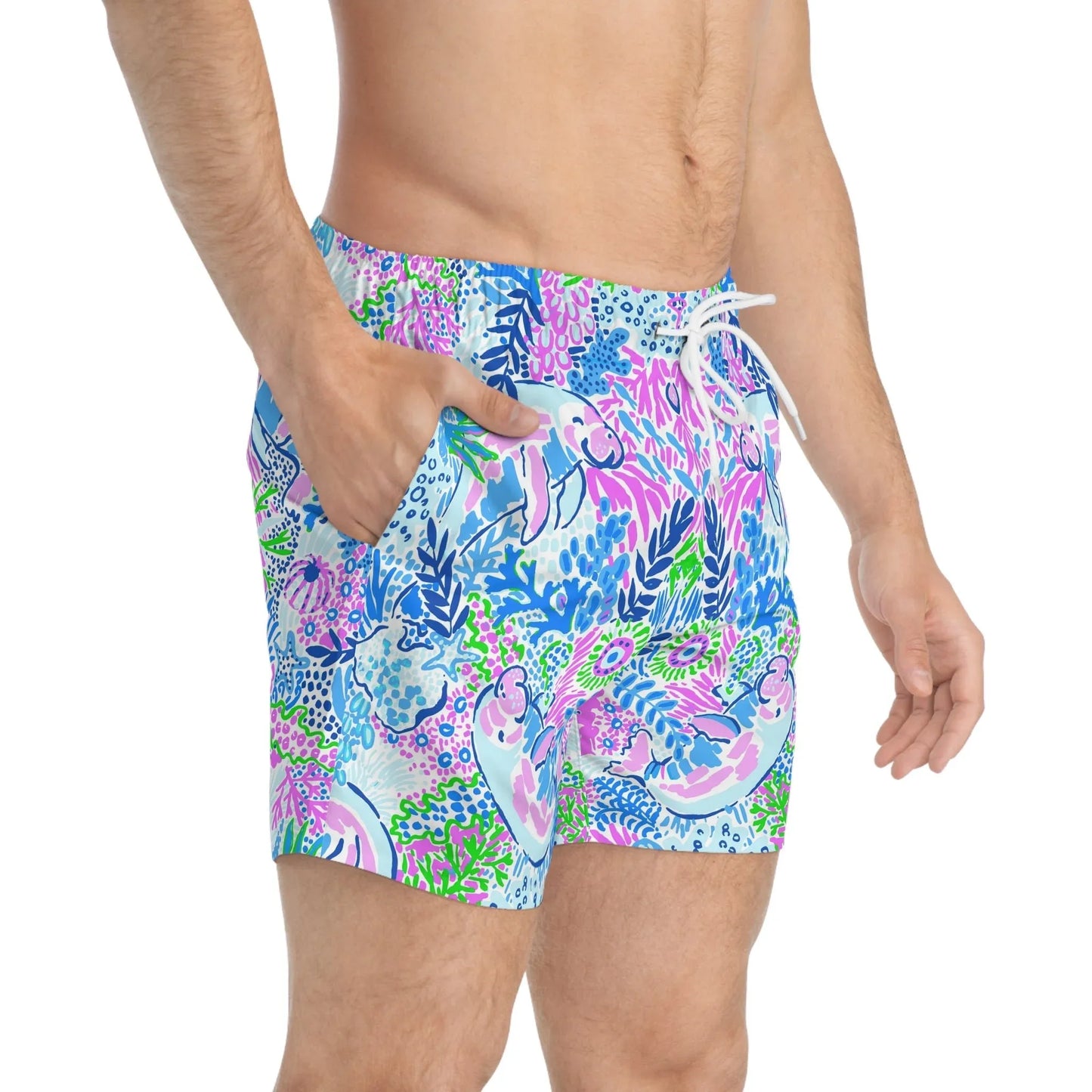 Manatee Paradise Swim Trunks - All Over Prints