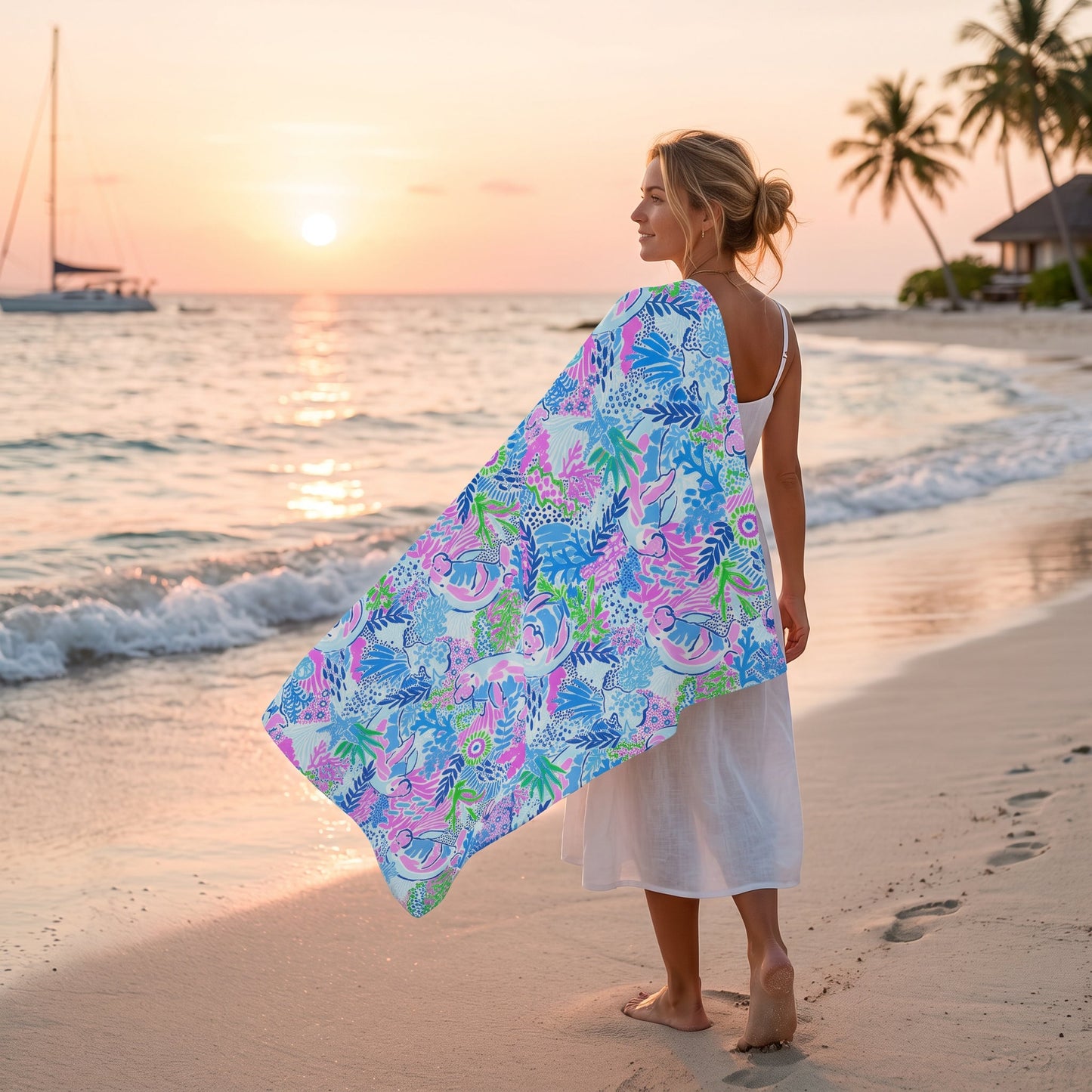 Manatee Paradise Towel – RELLE Fashion & Lifestyle – Product Image