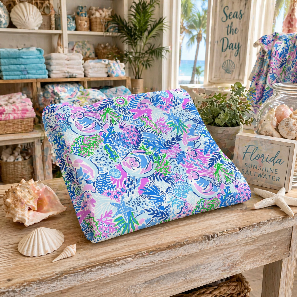Manatee Paradise Towel – RELLE Fashion & Lifestyle – Product Image