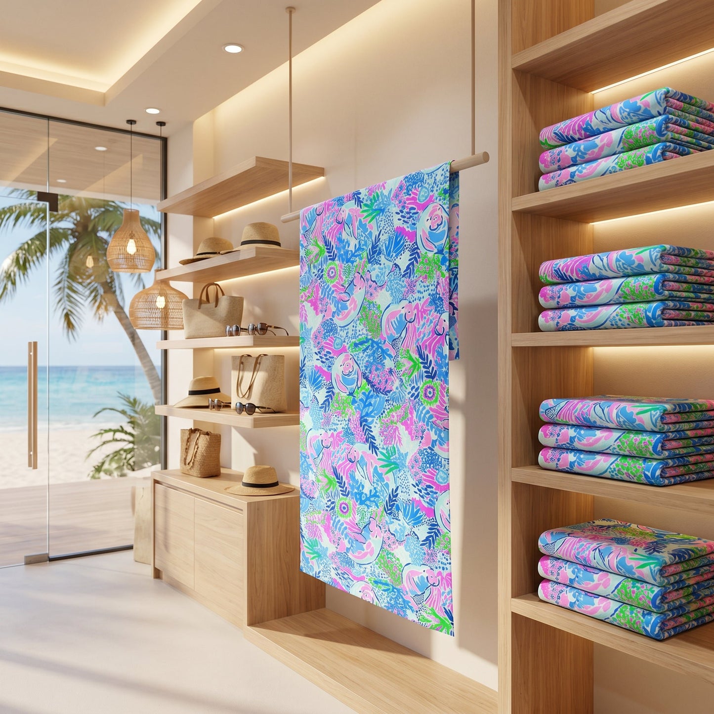 Manatee Paradise Towel – RELLE Fashion & Lifestyle – Product Image