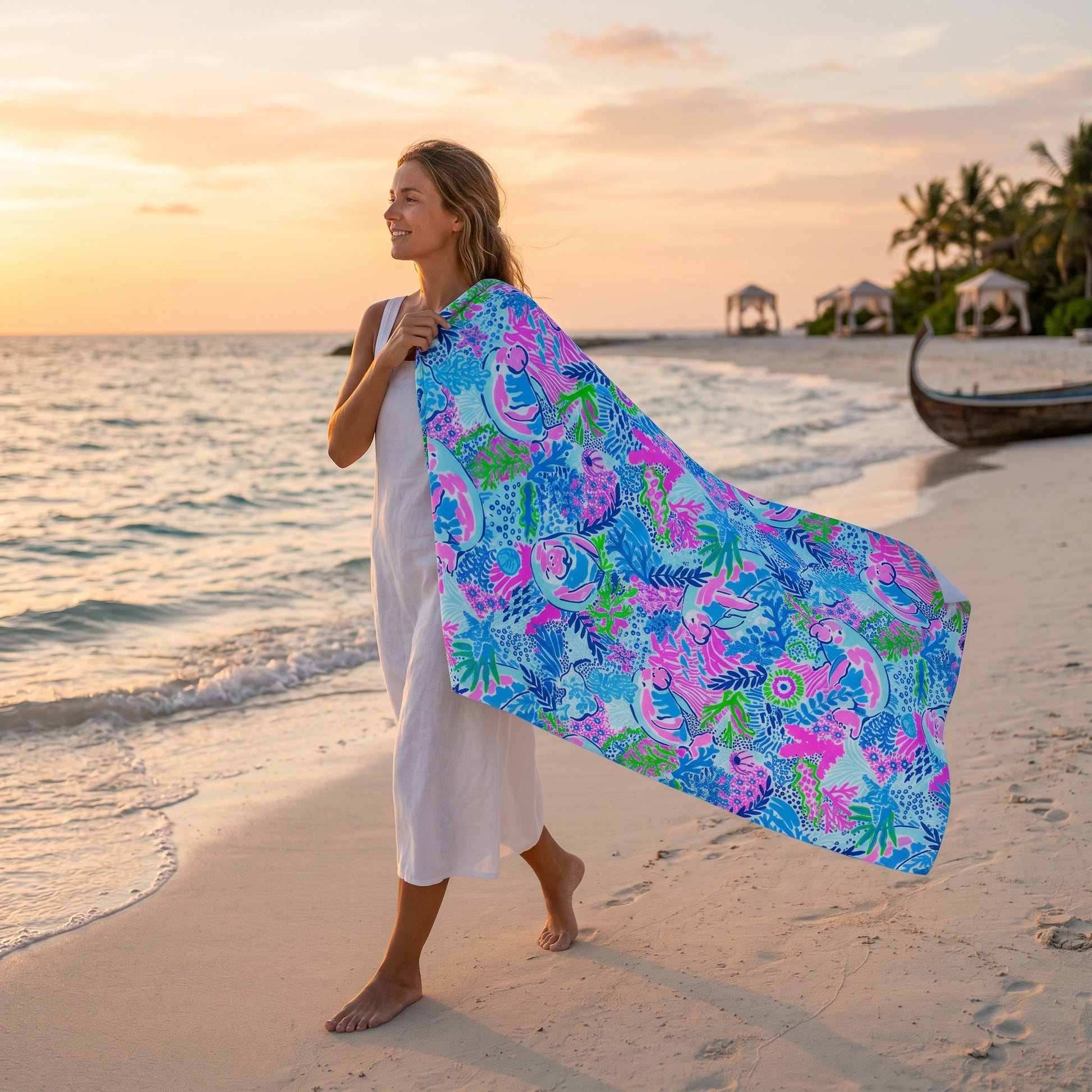 Manatee Paradise Towel – RELLE Fashion & Lifestyle – Product Image
