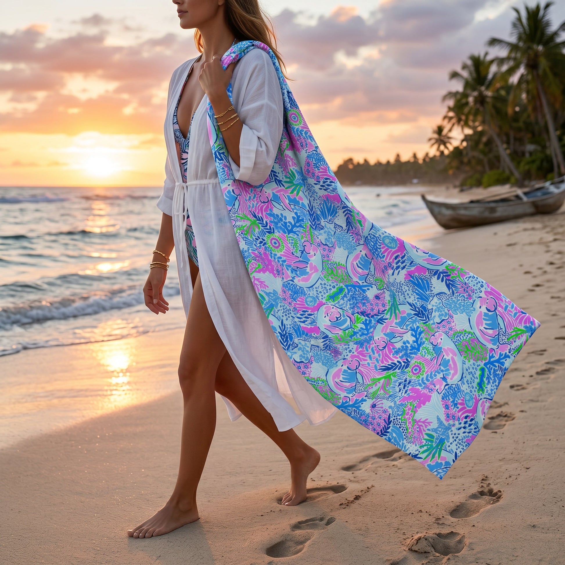 Manatee Paradise Towel – RELLE Fashion & Lifestyle – Product Image