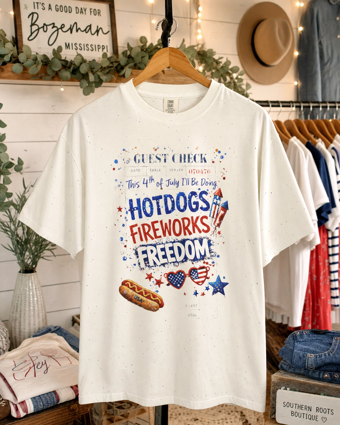 Patriotic Guest Check T-Shirt