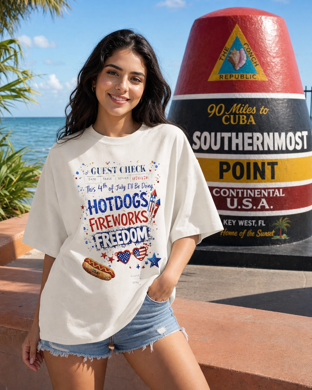 Patriotic Guest Check T-Shirt