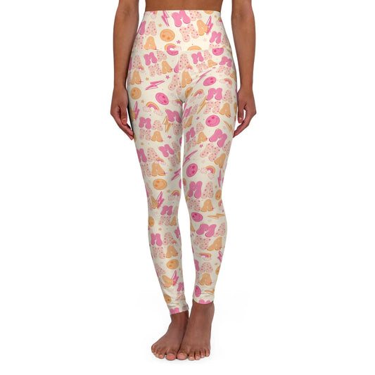 Mommin’ Like a Boss High Waisted Yoga Leggings - XS - All Over Prints