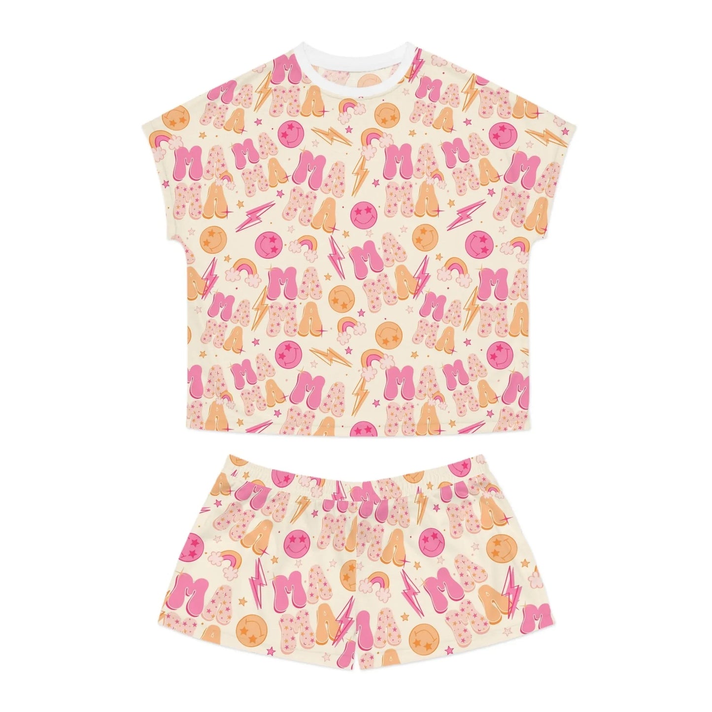 Mommin’ Like a Boss Short Pajama Set - S / White - All Over Prints