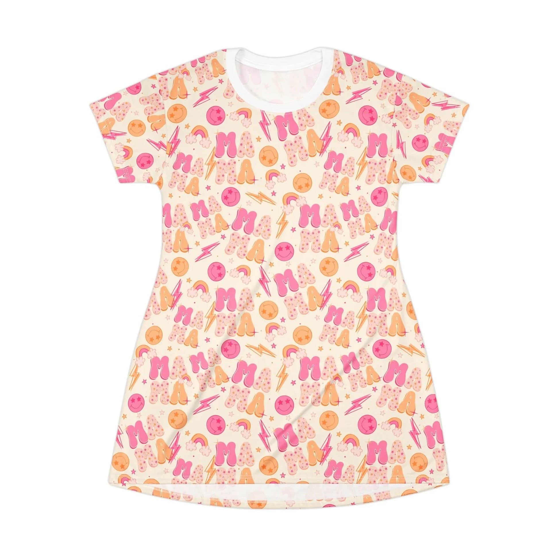Mommin’ Like a Boss T-Shirt Dress - XS - All Over Prints