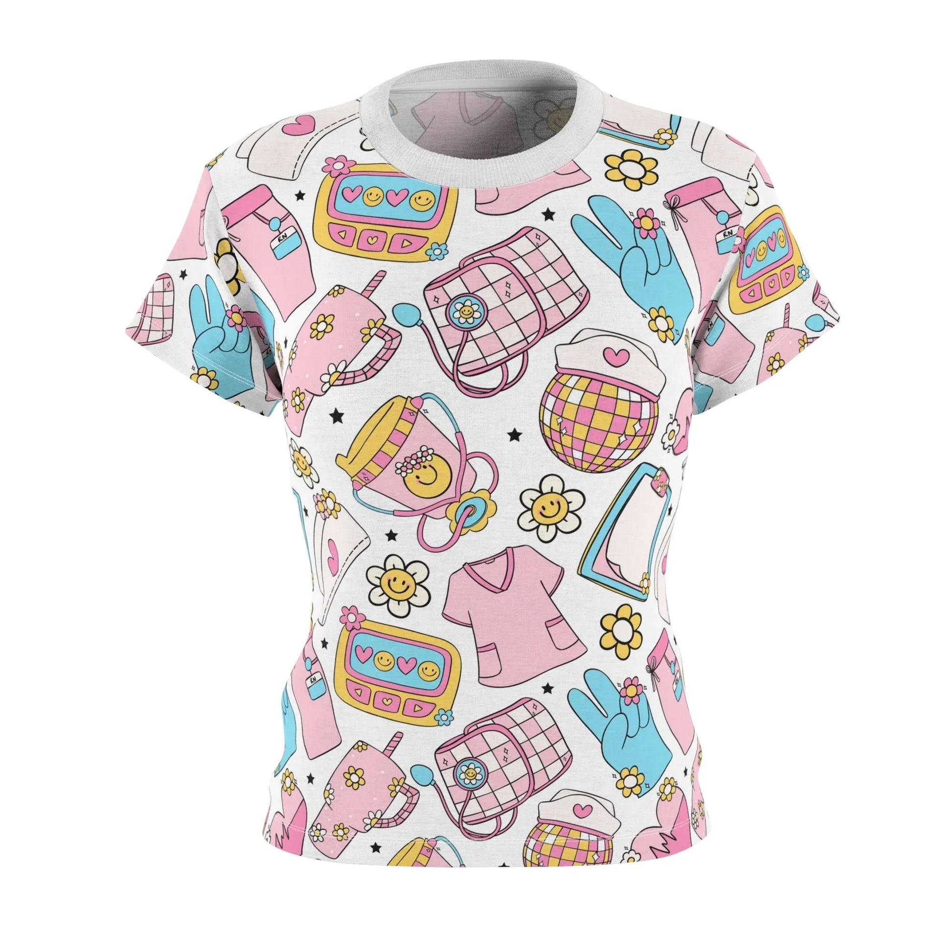 Nurse T-Shirt - XS / White stitching / 4 oz. - All Over Prints