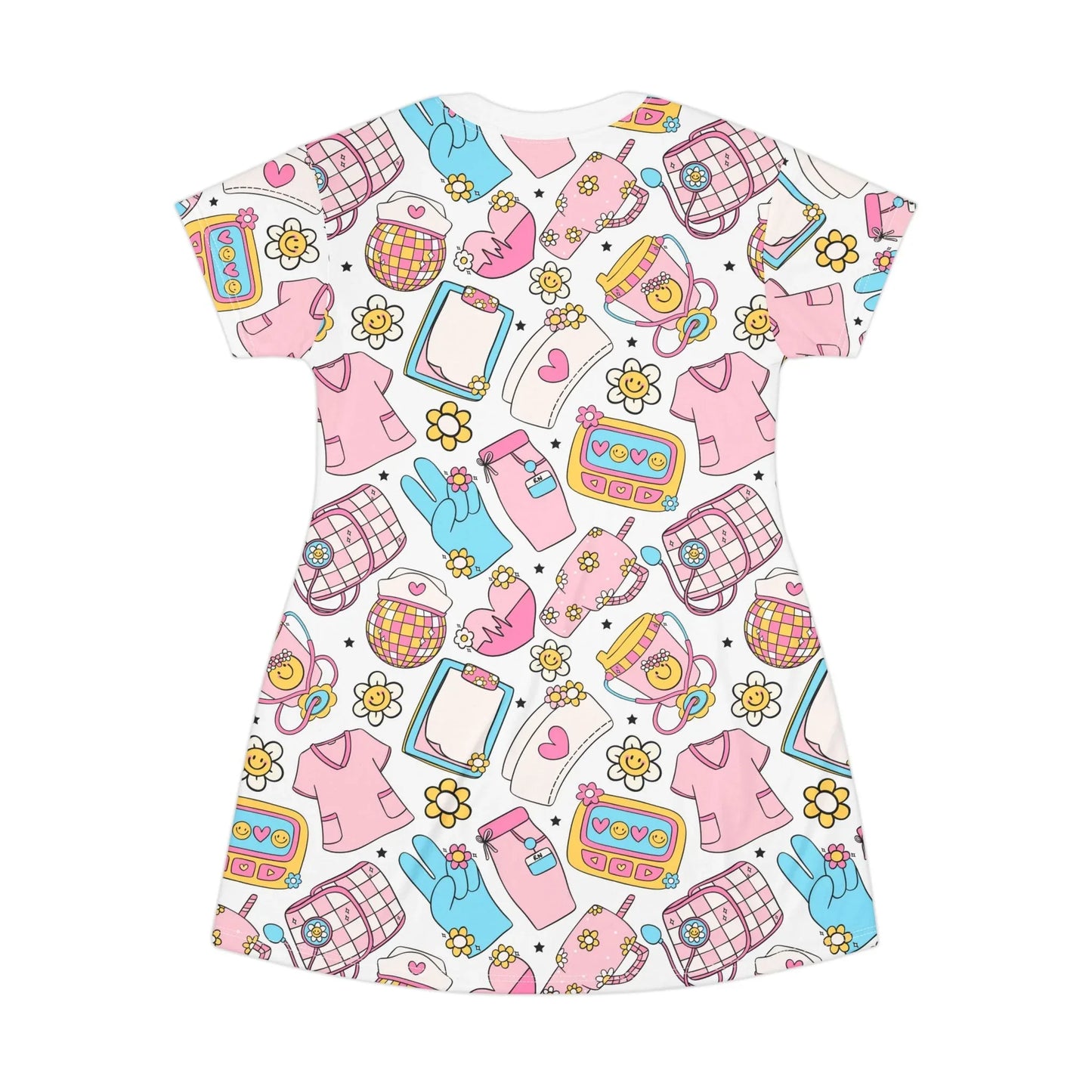 Nurse T-Shirt Dress - All Over Prints