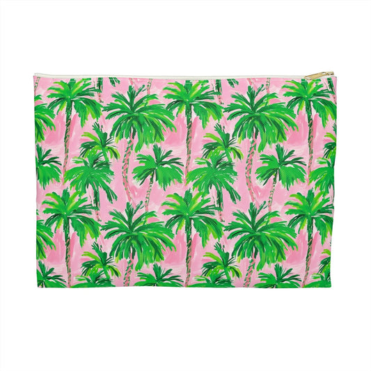 Palm Beach Accessory Pouch - Large / White zipper - Bags
