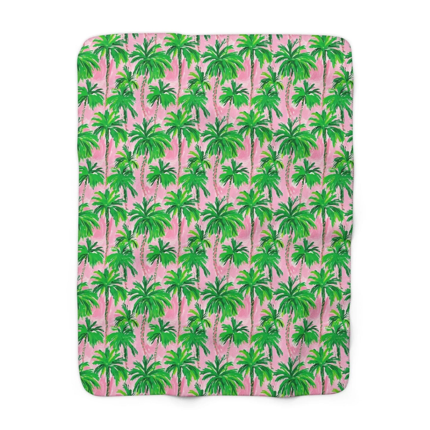 Palm Beach Sherpa Fleece Blanket - 50’’ × 60’’ - Home Decor