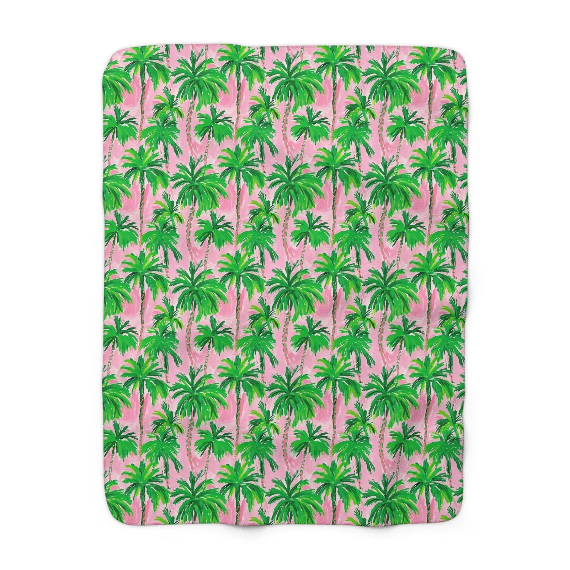 Palm Beach Sherpa Fleece Blanket - 50’’ × 60’’ - Home Decor