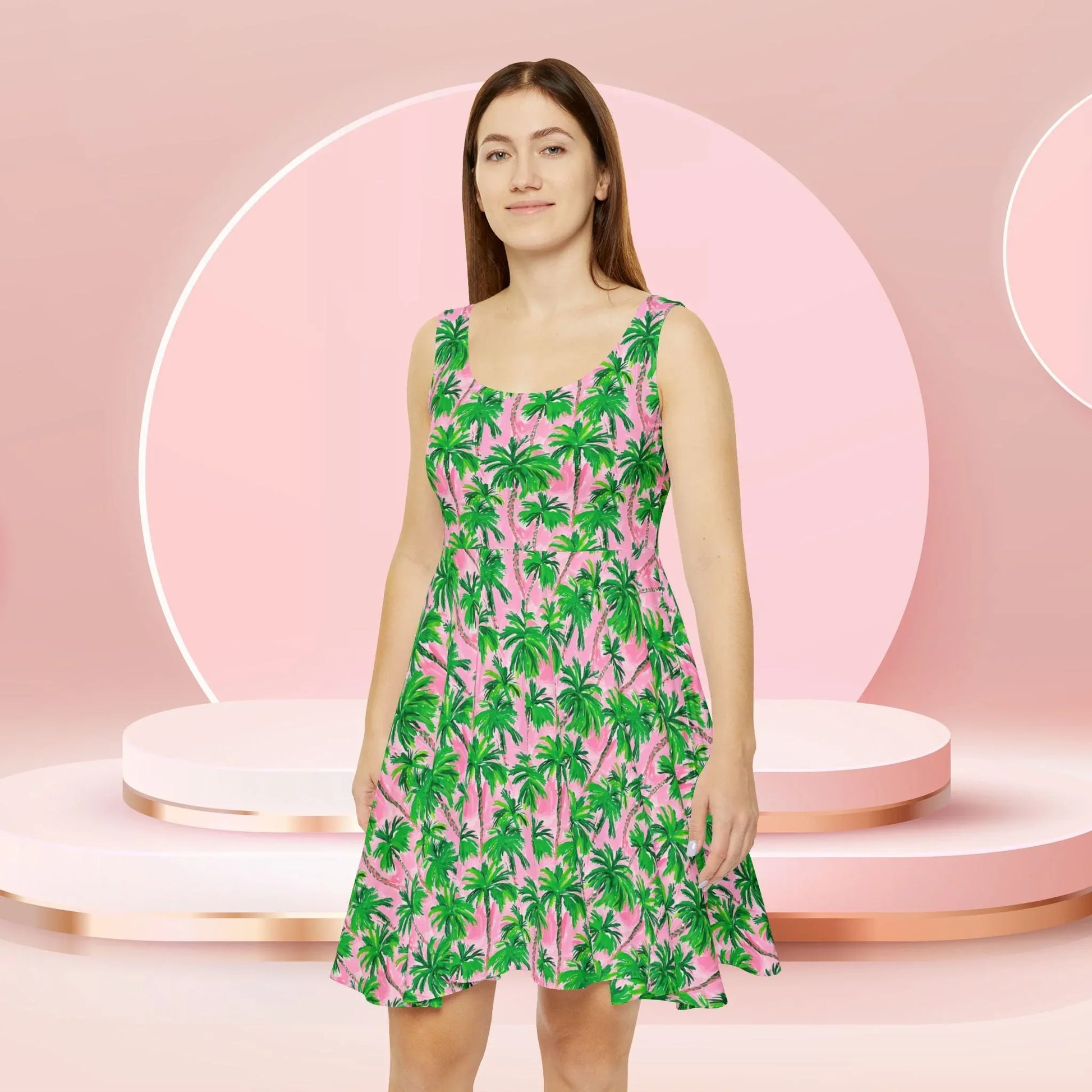 Palm Beach Skater Dress - All Over Prints