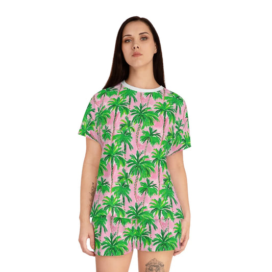 Palm Beach Women’s Short Pajama Set - All Over Prints