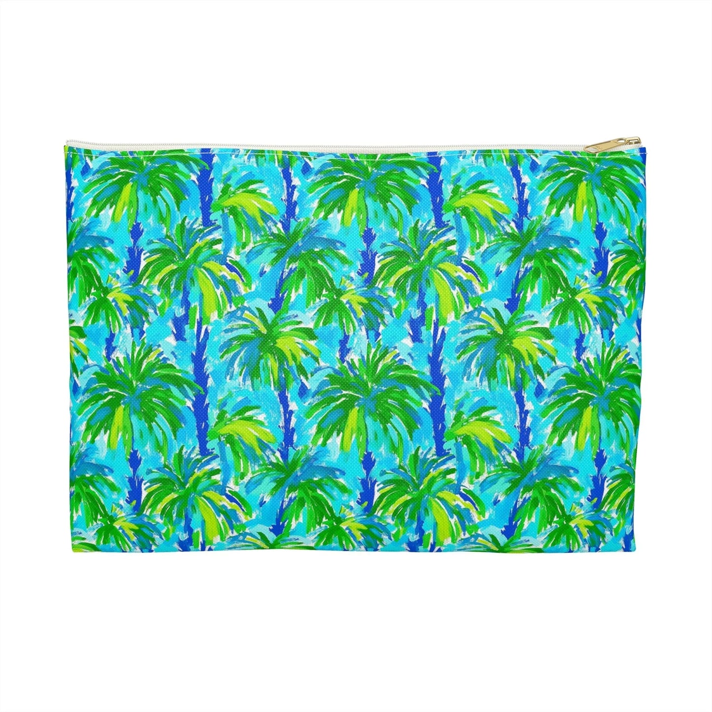 Palm Coast Accessory Pouch - Large / White zipper - Bags