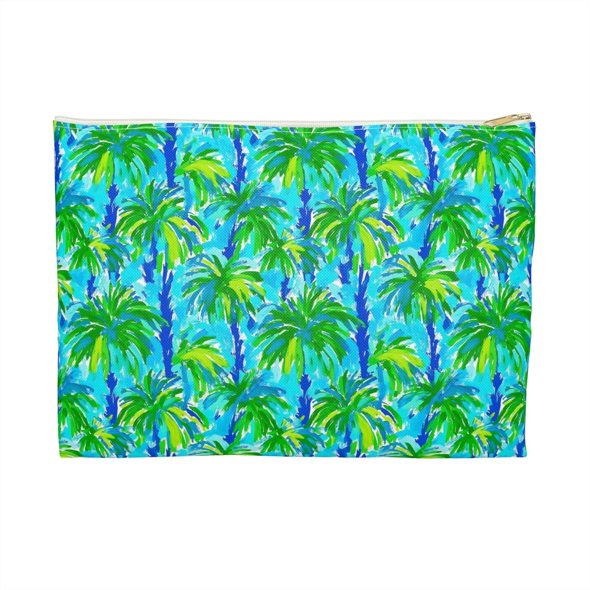 Palm Coast Accessory Pouch - Large / White zipper - Bags