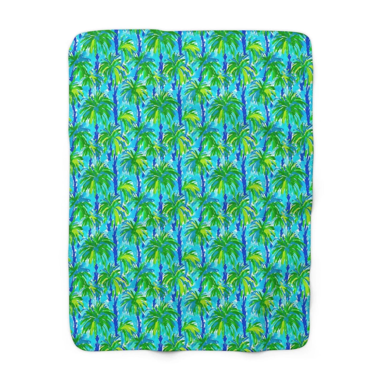 Palm Coast Sherpa Fleece Blanket - 50’’ × 60’’ - Home Decor