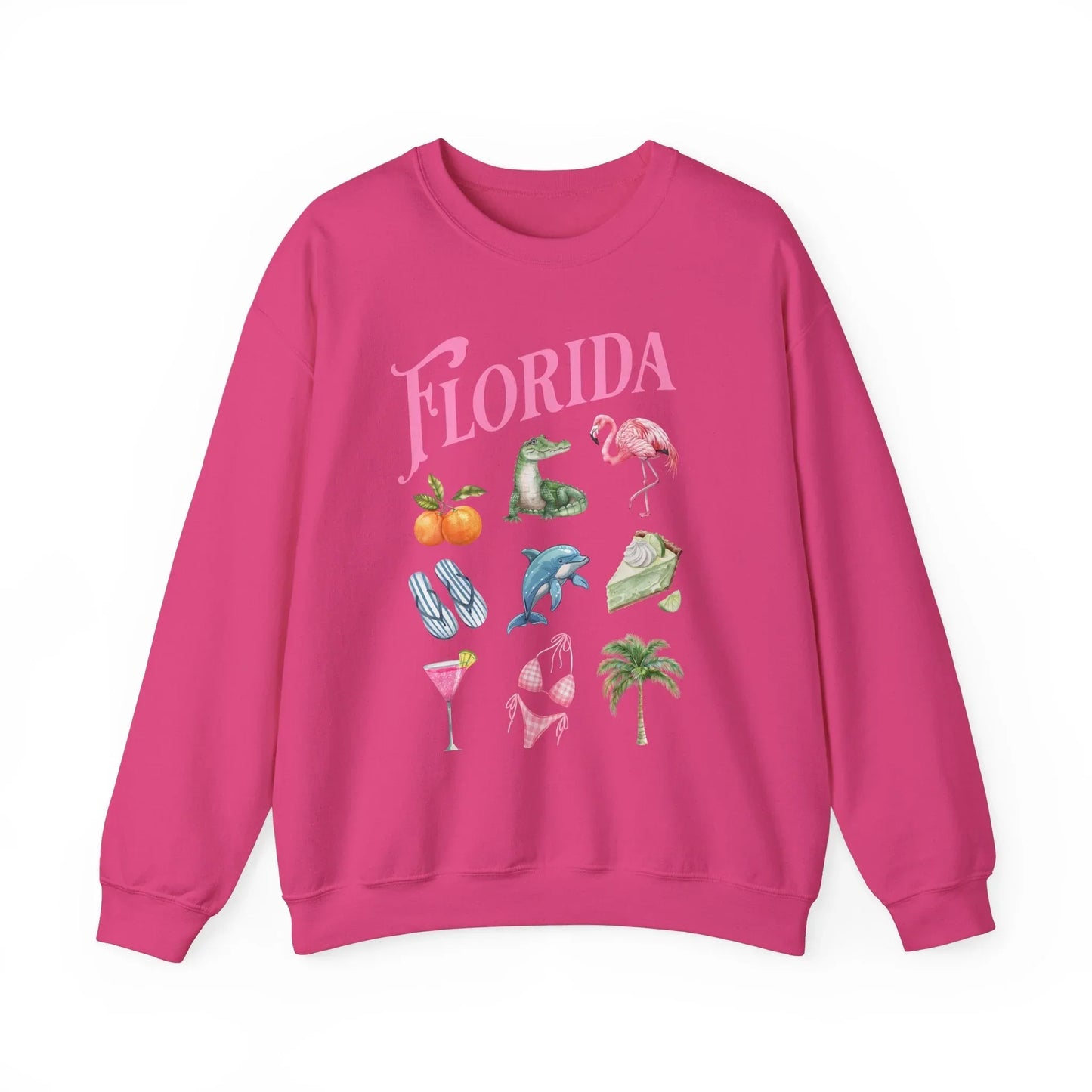 Palm Paradise Sweatshirt | Unisex - Heliconia / S