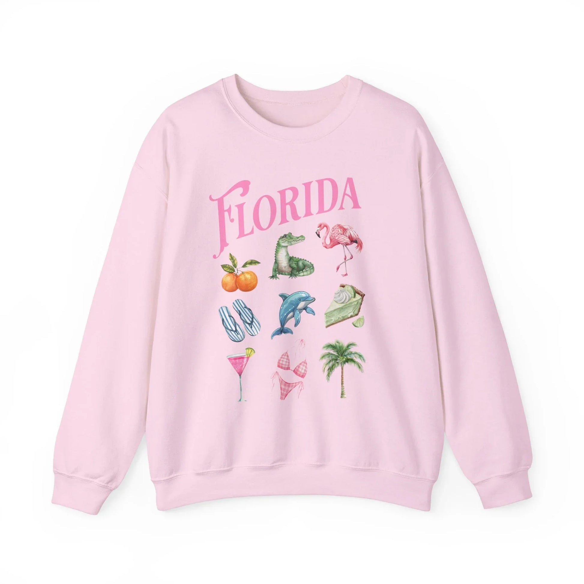 Palm Paradise Sweatshirt | Unisex - Light Pink / S
