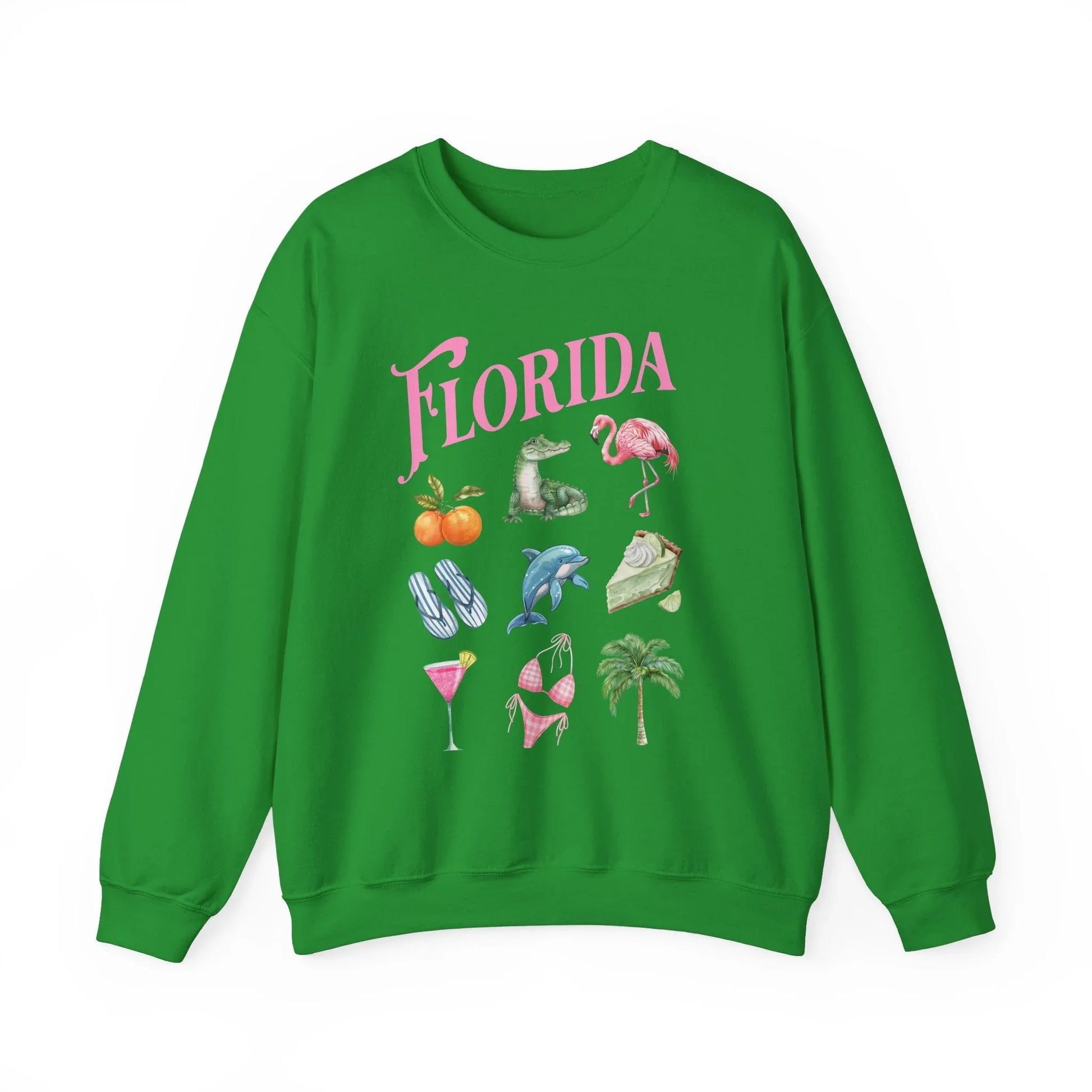 Palm Paradise Sweatshirt | Unisex - Irish Green / S