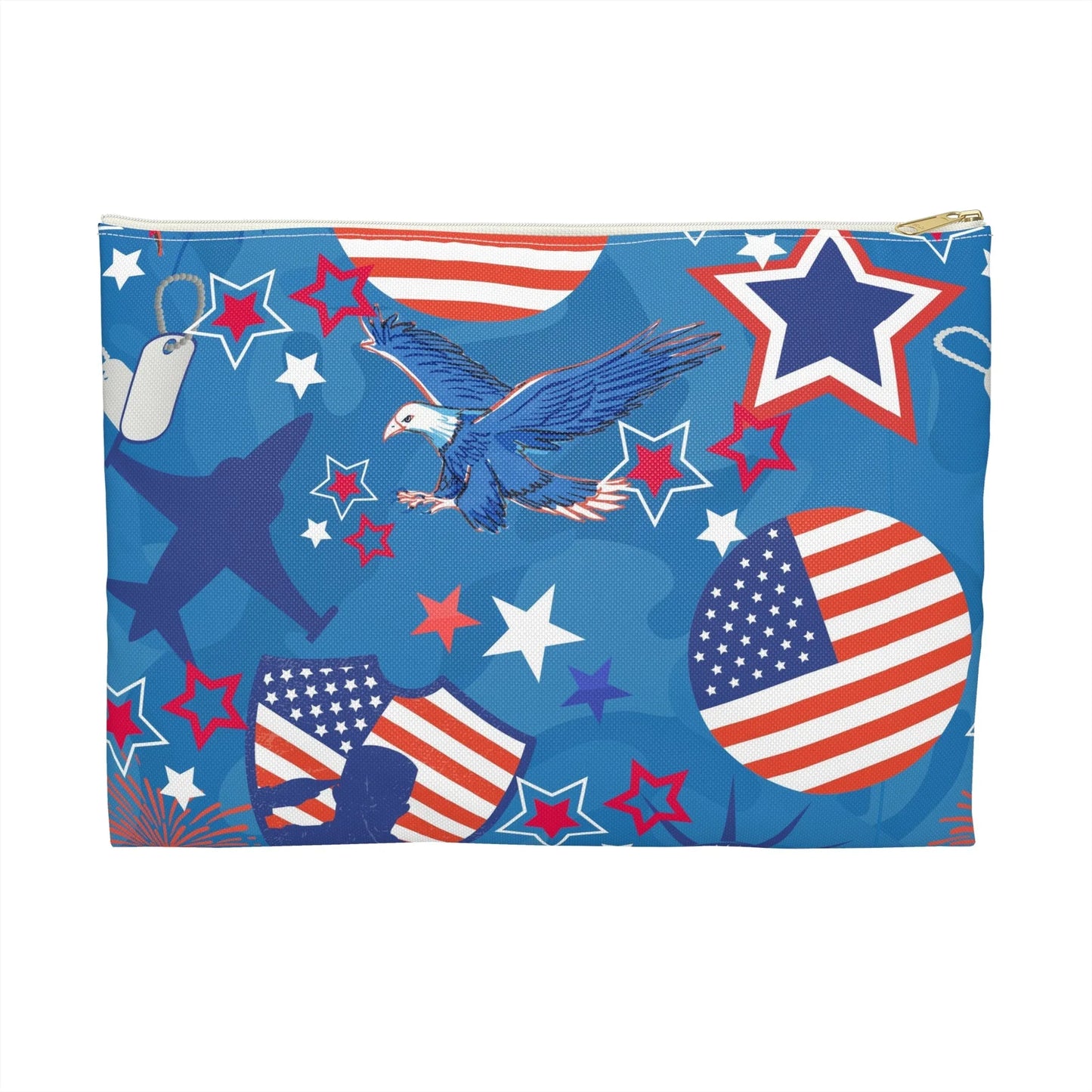 Patriot Duty Accessory Pouch - Large / White zipper - Bags