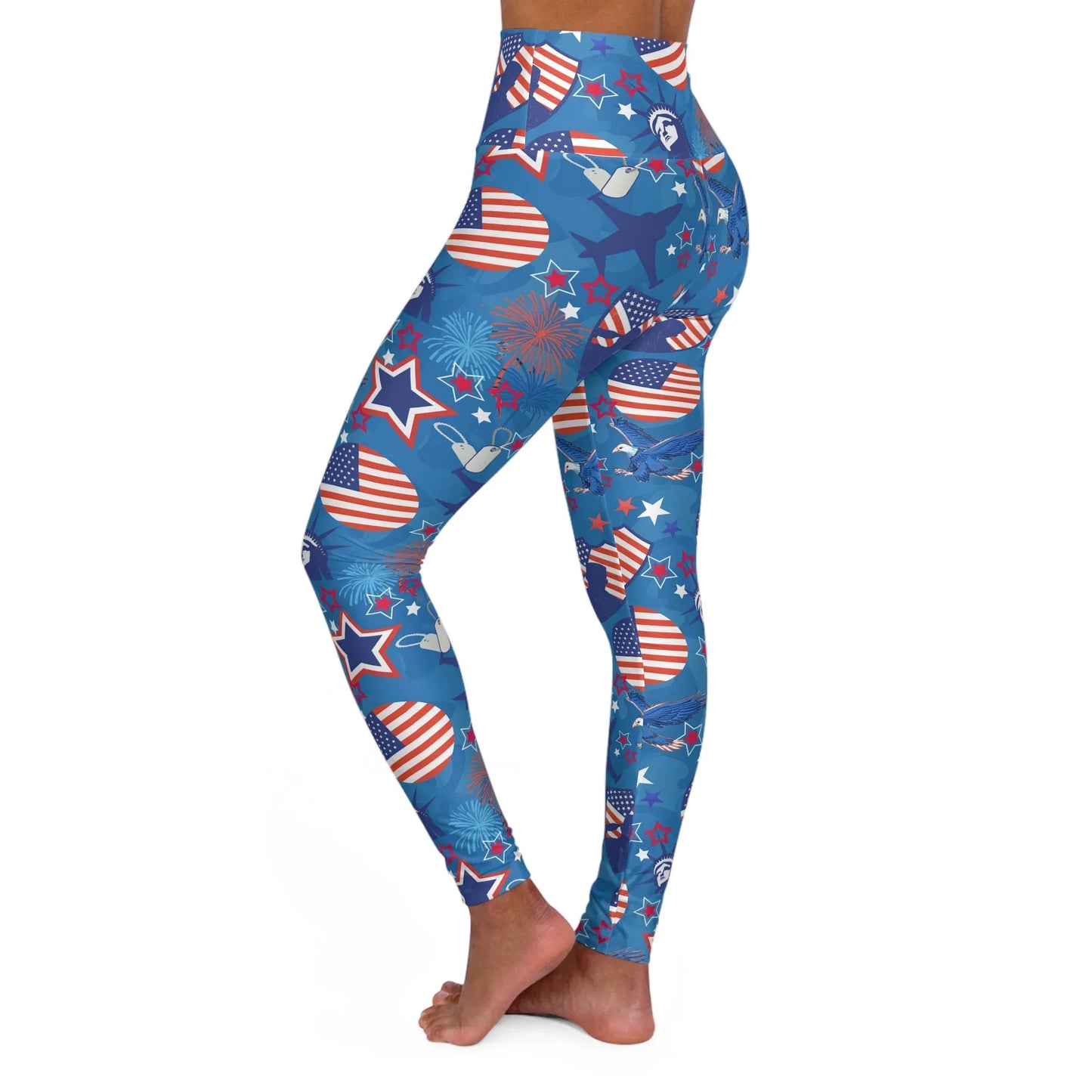 Patriot Duty High Waisted Yoga Leggings - All Over Prints