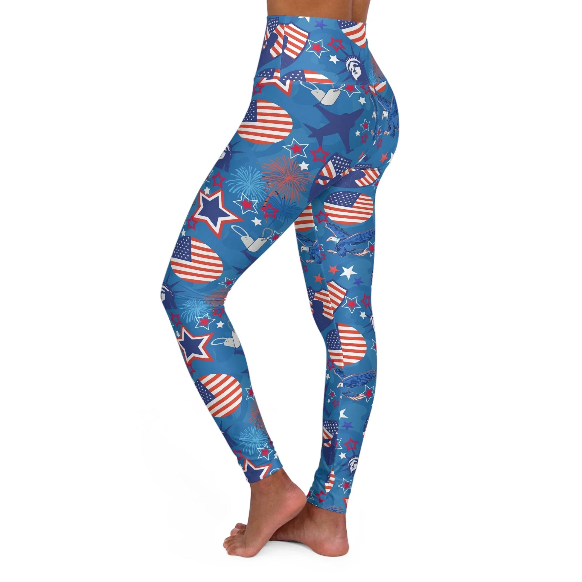 Patriot Duty High Waisted Yoga Leggings - All Over Prints