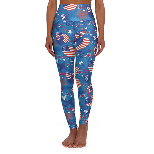 Patriot Duty High Waisted Yoga Leggings - XS - All Over Prints