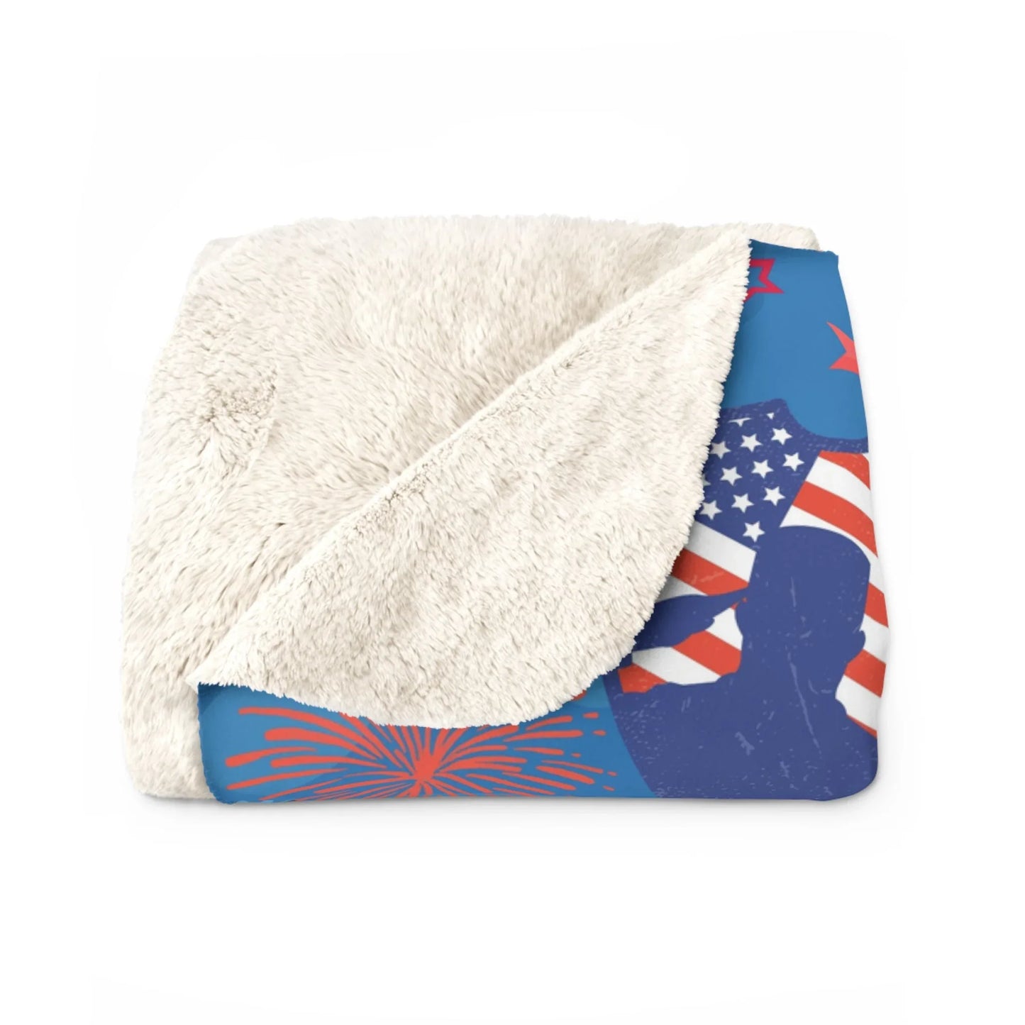Patriot Duty Sherpa Fleece Blanket - 50’’ × 60’’ - Home Decor