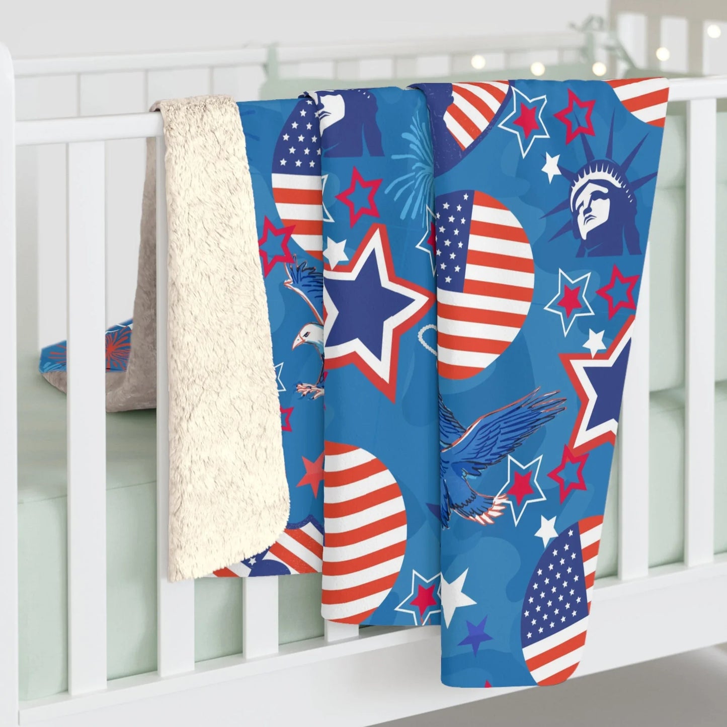 Patriot Duty Sherpa Fleece Blanket - 50’’ × 60’’ - Home Decor