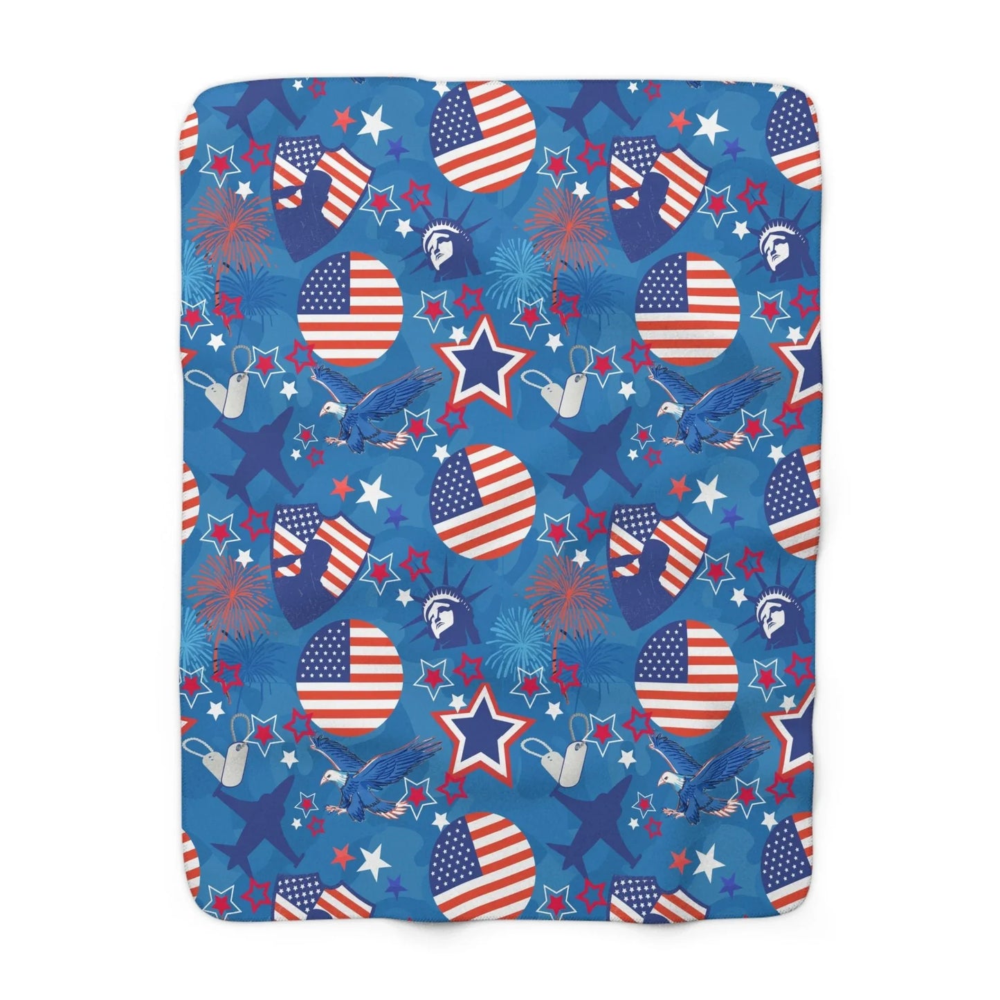 Patriot Duty Sherpa Fleece Blanket - 50’’ × 60’’ - Home Decor