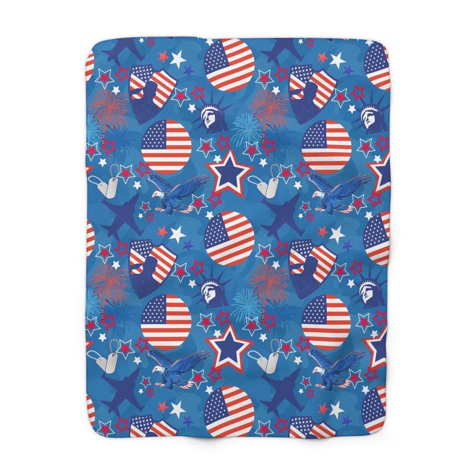 Patriot Duty Sherpa Fleece Blanket - 50’’ × 60’’ - Home Decor