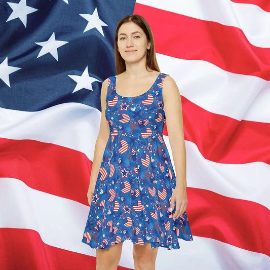 Patriot Duty Skater Dress - All Over Prints