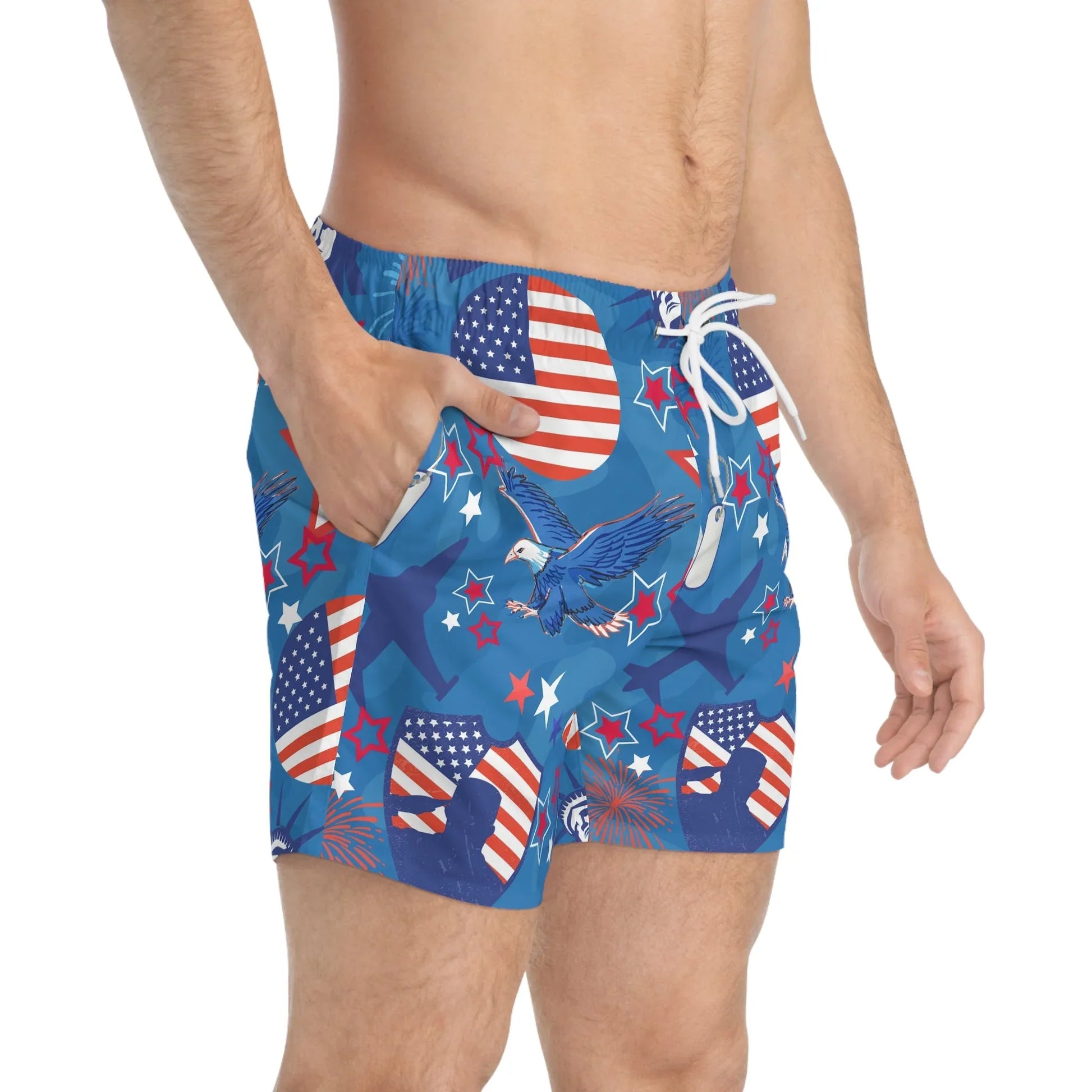 Patriot Duty Swim Trunks - All Over Prints