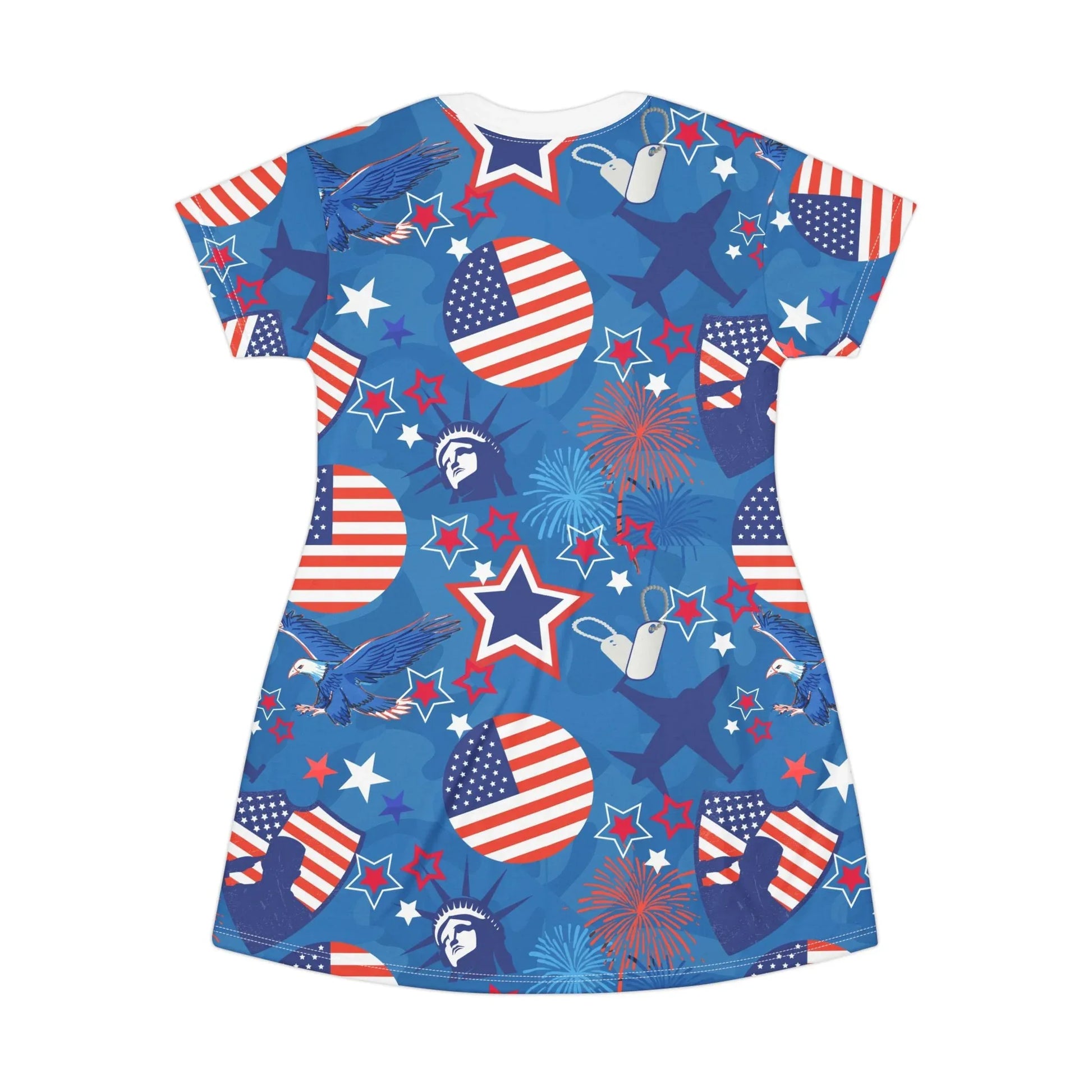 Patriot Duty T-Shirt Dress - All Over Prints