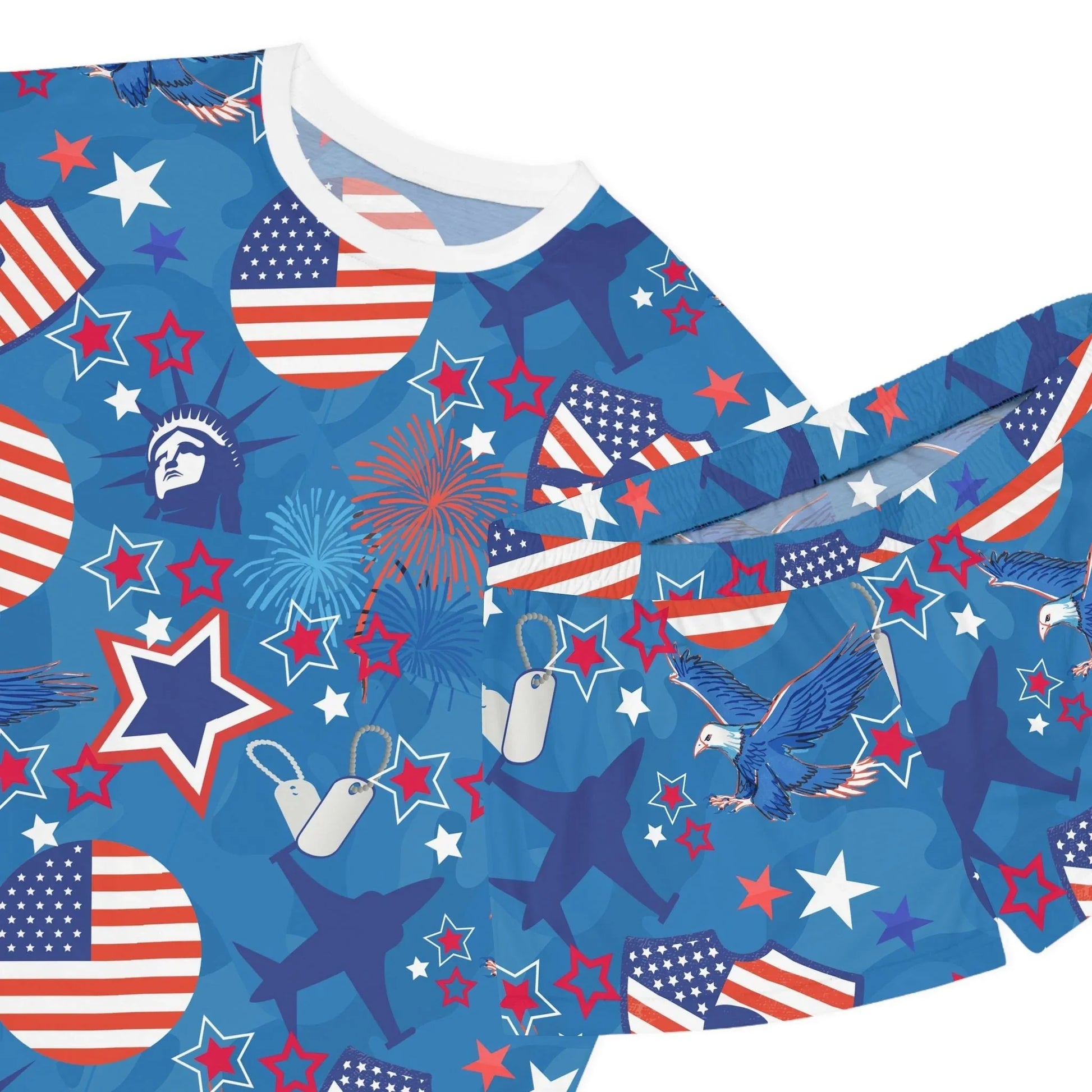 Patriot Duty Women’s Short Pajama Set - All Over Prints