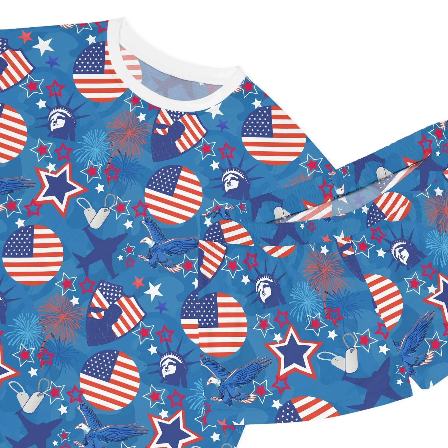 Patriot Duty Women’s Short Pajama Set - All Over Prints