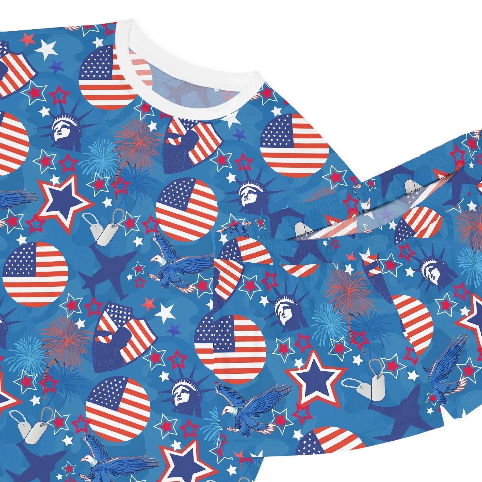Patriot Duty Women’s Short Pajama Set - All Over Prints