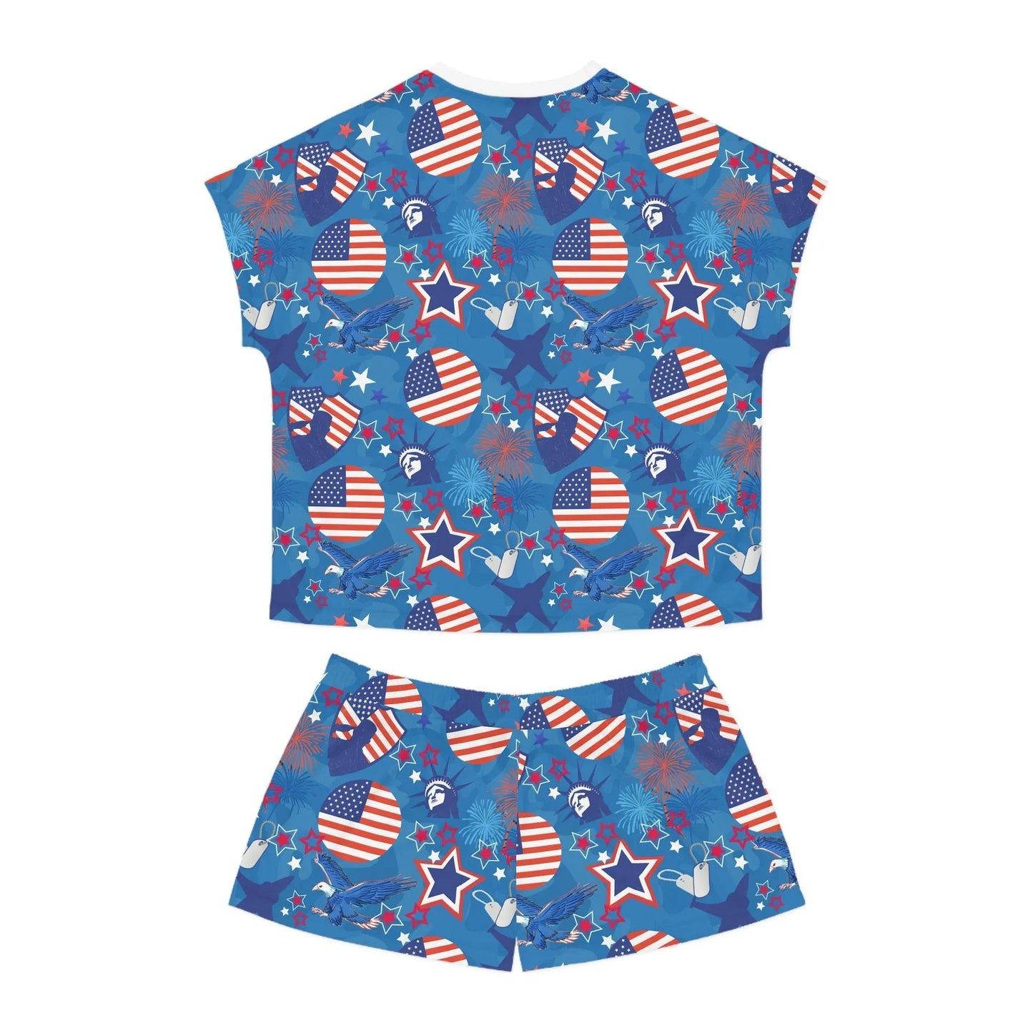 Patriot Duty Women’s Short Pajama Set - All Over Prints