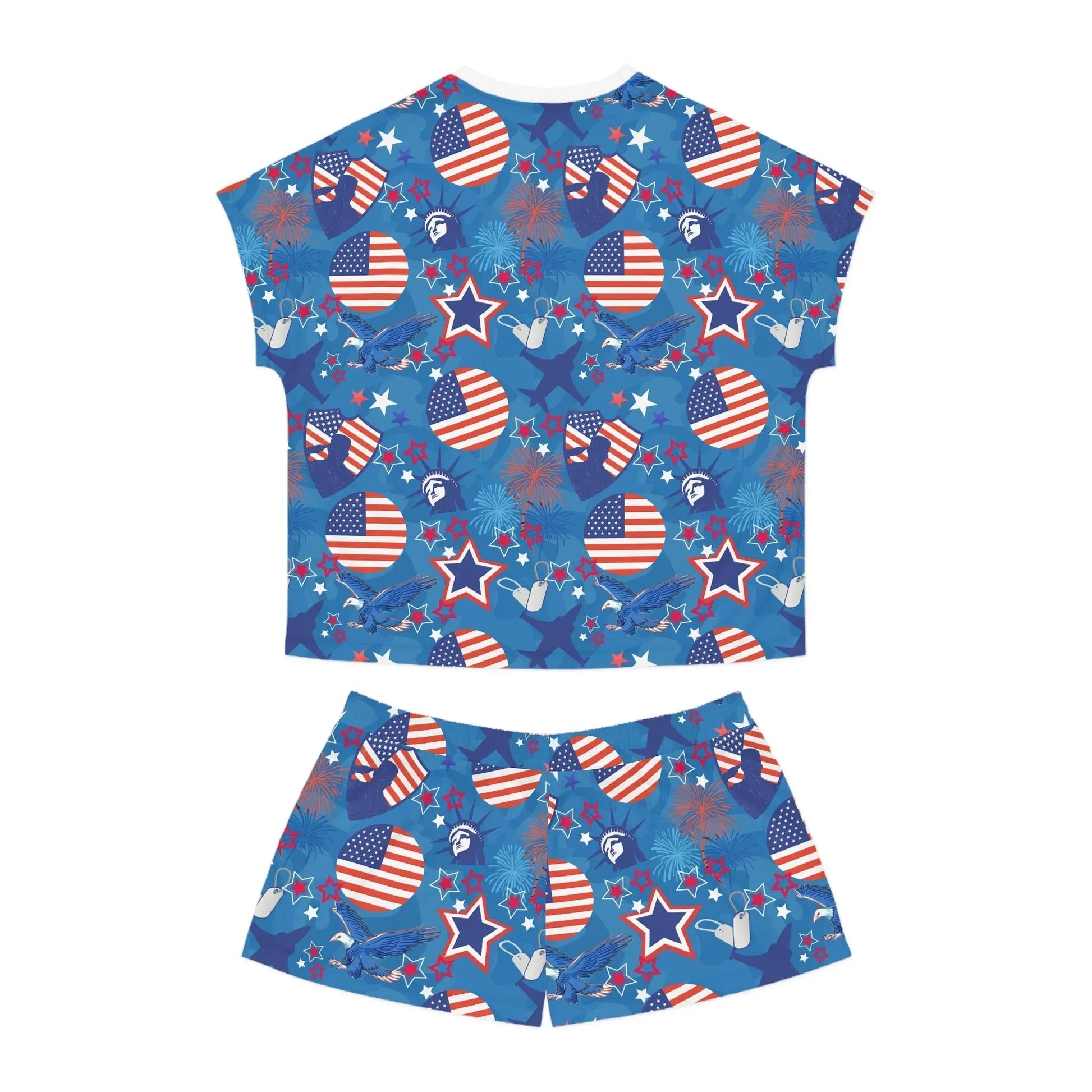 Patriot Duty Women’s Short Pajama Set - All Over Prints