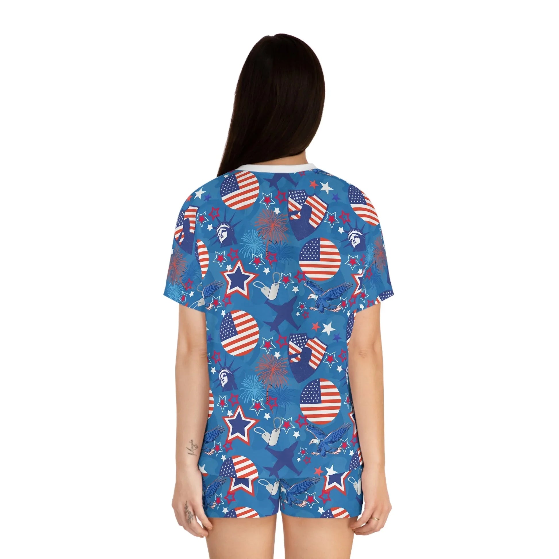 Patriot Duty Women’s Short Pajama Set - All Over Prints