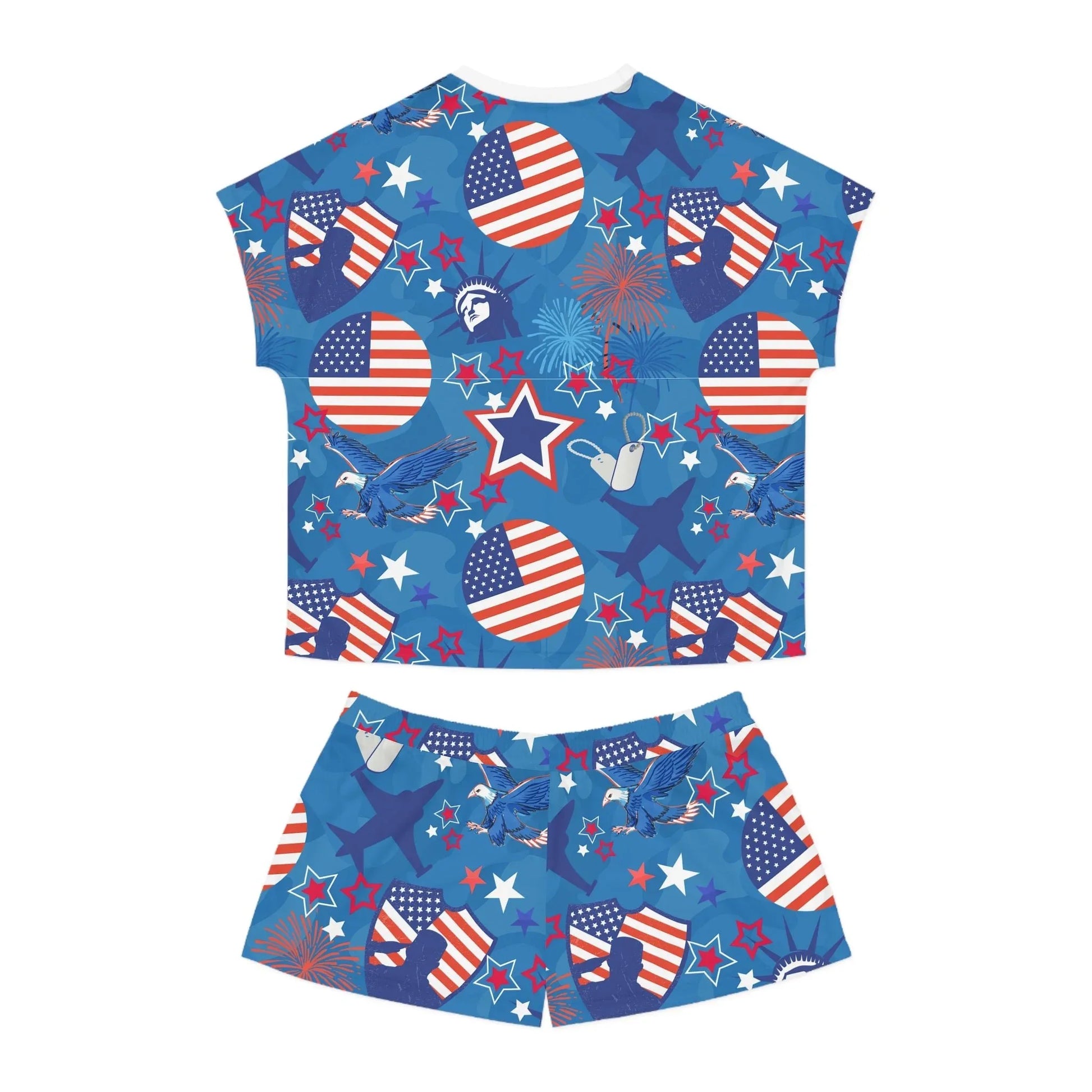 Patriot Duty Women’s Short Pajama Set - All Over Prints