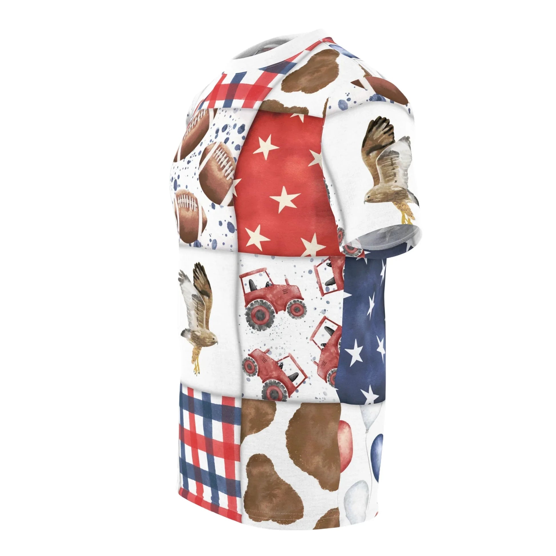 Patriot Patchwork All-Over-Print T-Shirt - All Over Prints