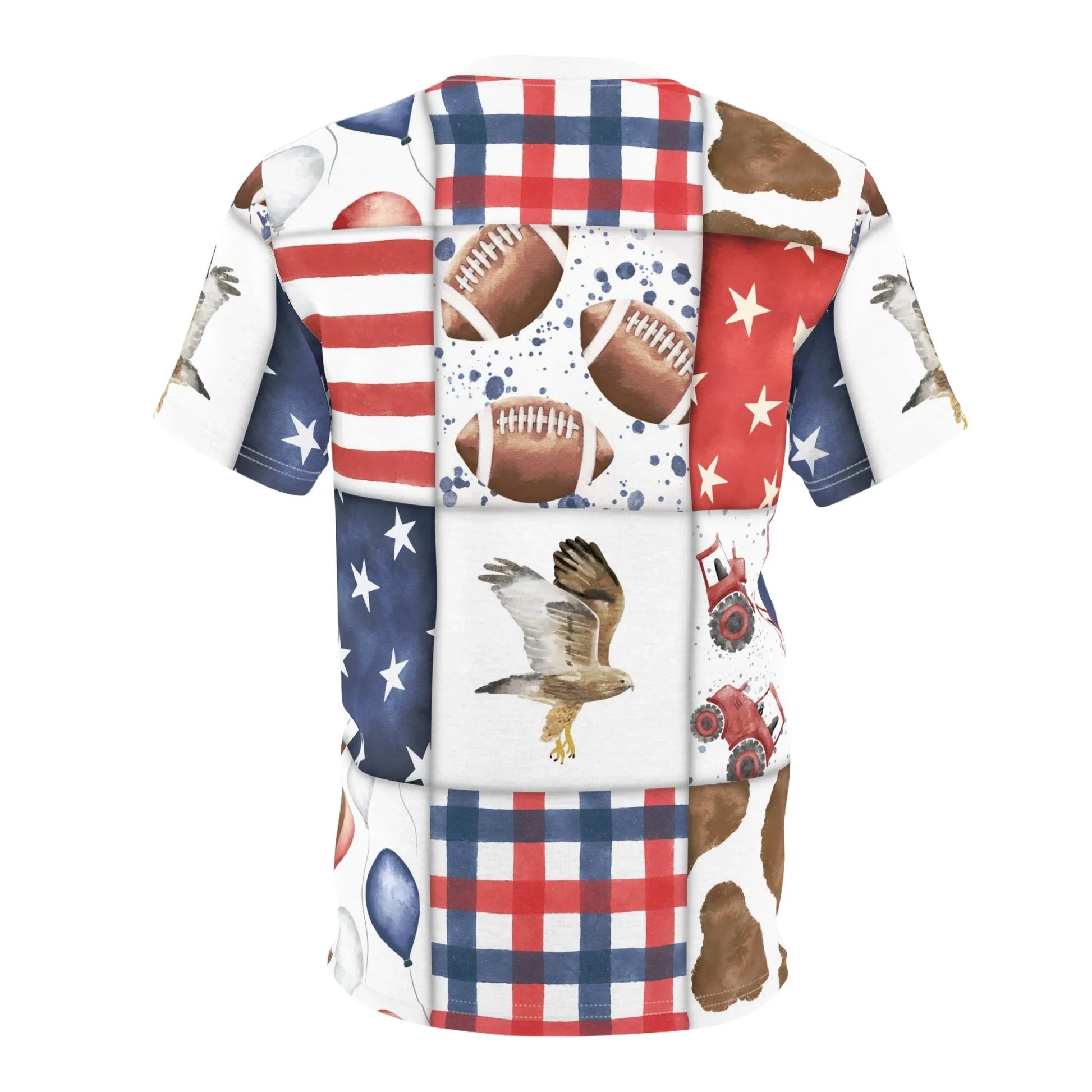 Patriot Patchwork All-Over-Print T-Shirt - All Over Prints