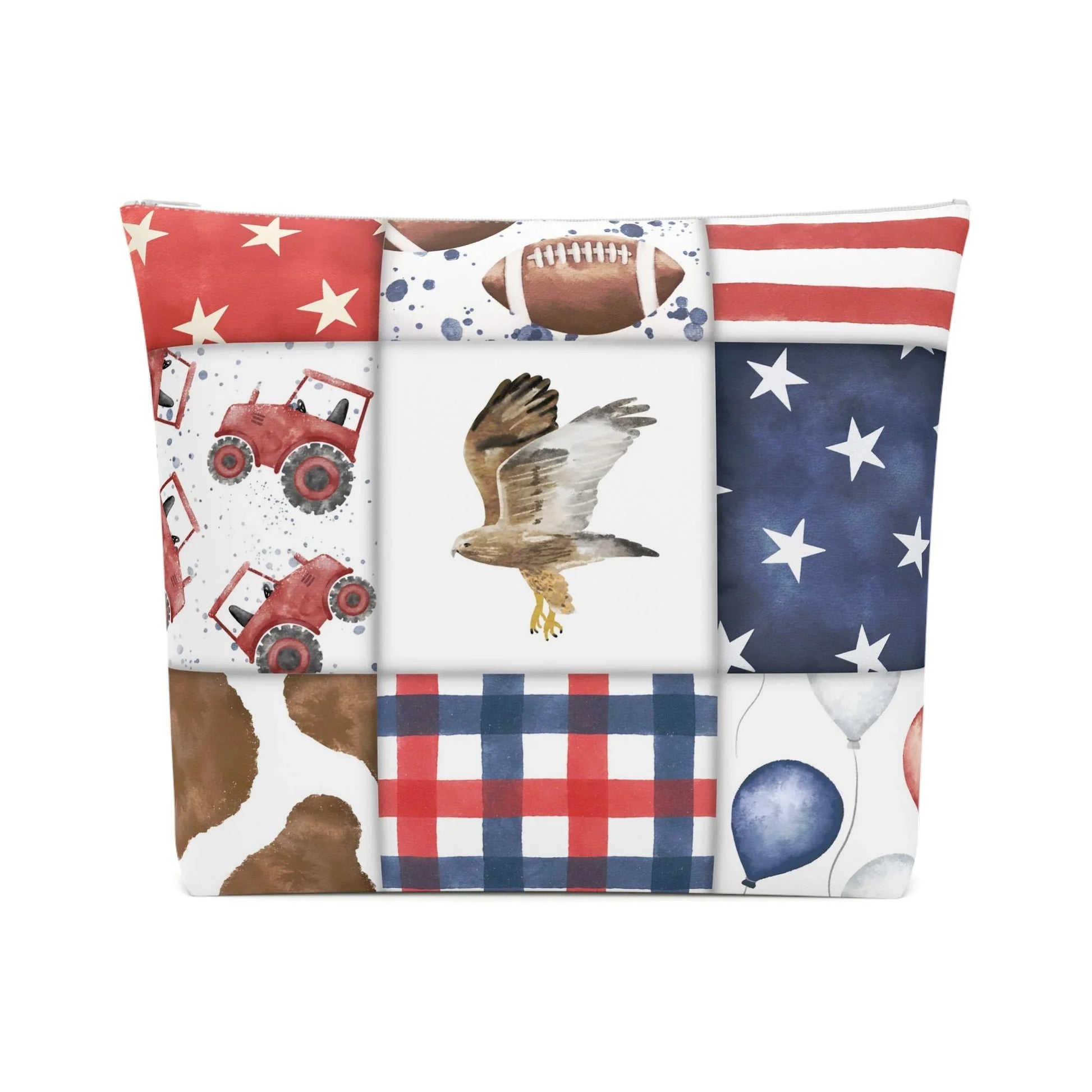 Patriot Patchwork Cosmetic Bag - Bags