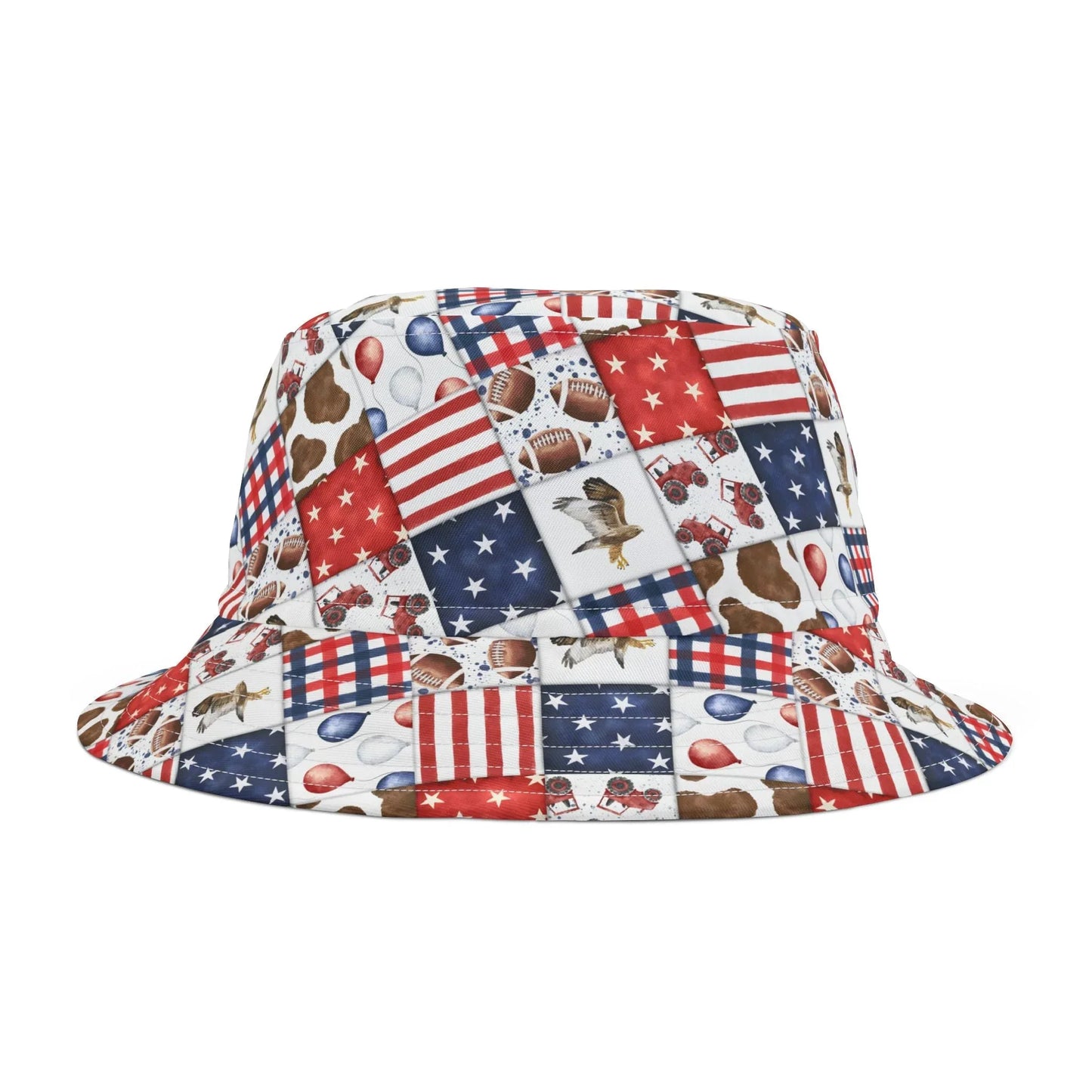 Patriot Patchwork Custom Bucket Hat - Hats